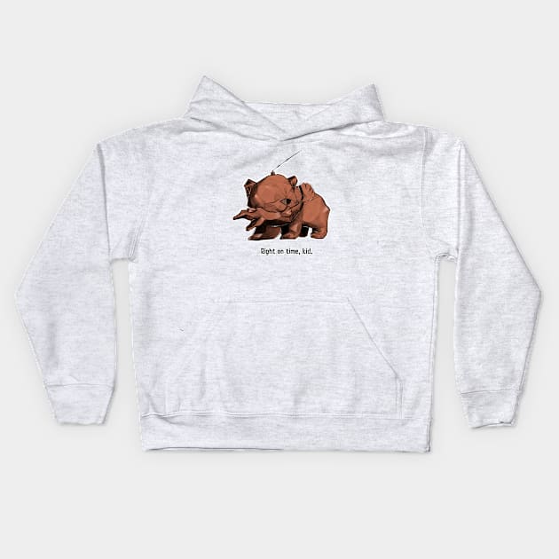 Mr. Grizz Greeting Kids Hoodie by amiibler